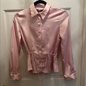 Zara Light Pink Satin Blouse